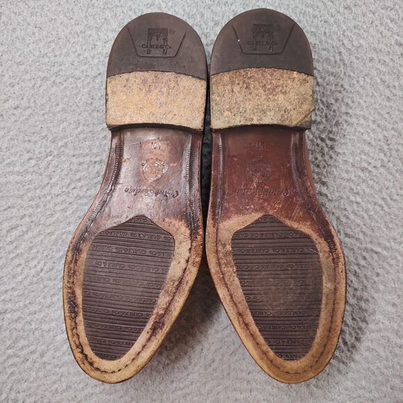 Cable & Co Executive Cap Toe Oxford Dress Shoes Brown Leather Lace Up Mens 11 D - Picture 12 of 16